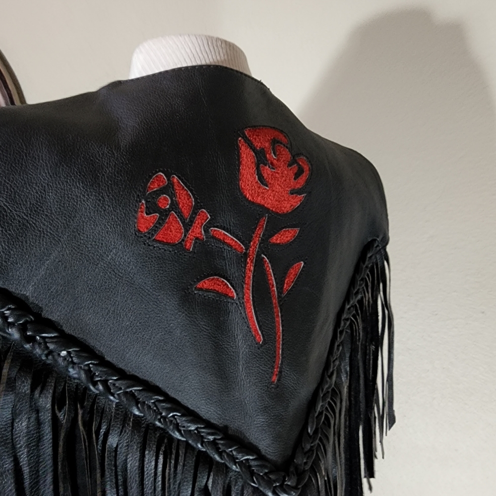 BIKER'S LEATHER STUFF Lady Rider Black Vest Plus Size 3XL - Picture 9 of 16